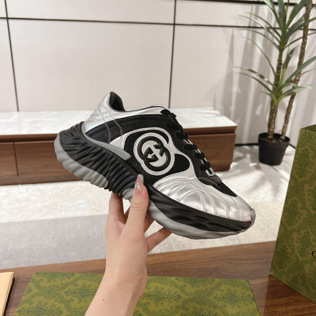 GUCCI RIPPLE SNEAKER BLACK Silver