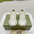 GUCCI RIPPLE TRAINER WHITE LAMBSKIN